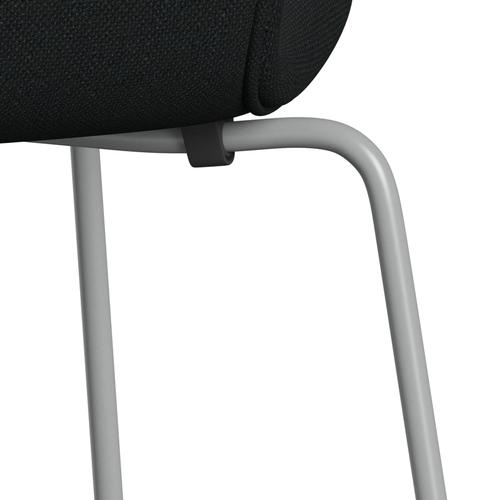 [product_category]-Fritz Hansen 3107 Chair Full Upholstery, Nine Grey/Sunniva 2 Black (Sv193)-Fritz Hansen-3107FU-SV193-DRNIGR-FRI-7