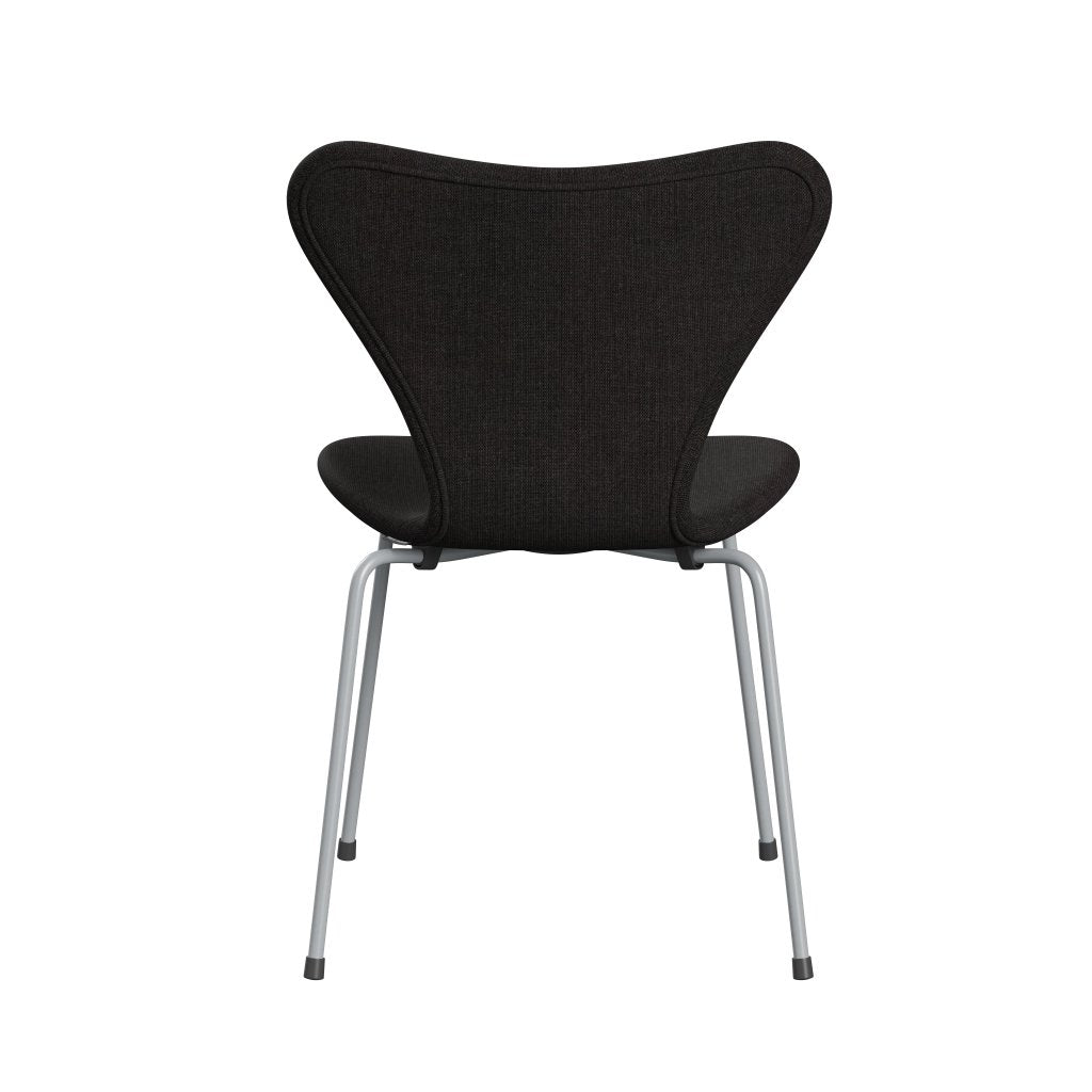 [product_category]-Fritz Hansen 3107 Chair Full Upholstery, Silver Grey/Canvas Black-Fritz Hansen-3107FU-CA0174-SIGREY-FRI-4