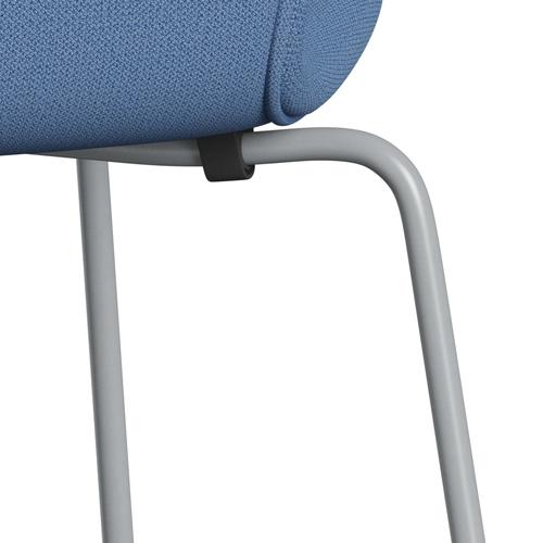 [product_category]-Fritz Hansen 3107 Chair Full Upholstery, Silver Grey/Capture Instant Blue-Fritz Hansen-3107FU-CP5002-SIGREY-FRI-7