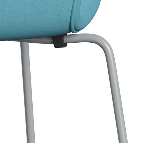 [product_category]-Fritz Hansen 3107 Chair Full Upholstery, Silver Grey/Divina Turquoise Light-Fritz Hansen-3107FU-DIV836-SIGREY-FRI-7