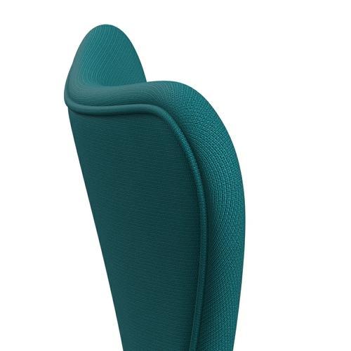 [product_category]-Fritz Hansen 3107 Chair Full Upholstery, Silver Grey/Fame Green Turquoise-Fritz Hansen-3107FU-F67067-SIGREY-FRI-5