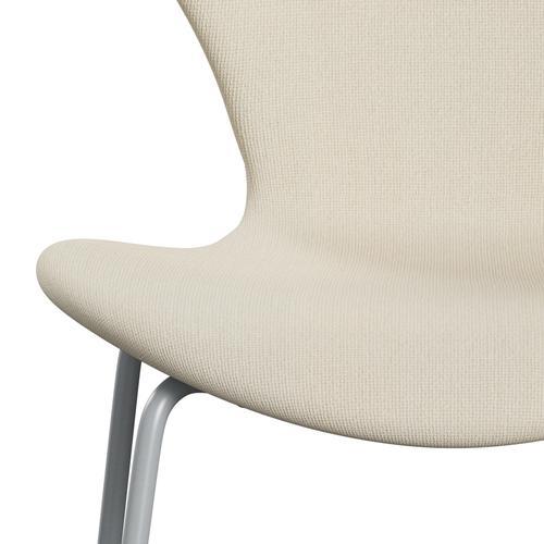 [product_category]-Fritz Hansen 3107 Chair Full Upholstery, Silver Grey/Hallingdal Wool White-Fritz Hansen-3107FU-HAL100-SIGREY-FRI-6