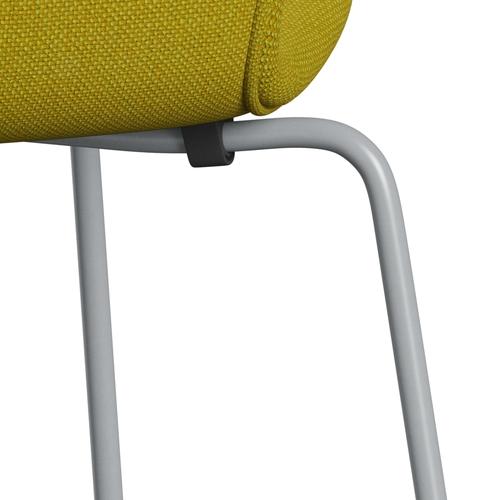 [product_category]-Fritz Hansen 3107 Chair Full Upholstery, Silver Grey/Hallingdal Yellow/Green-Fritz Hansen-3107FU-HAL420-SIGREY-FRI-7