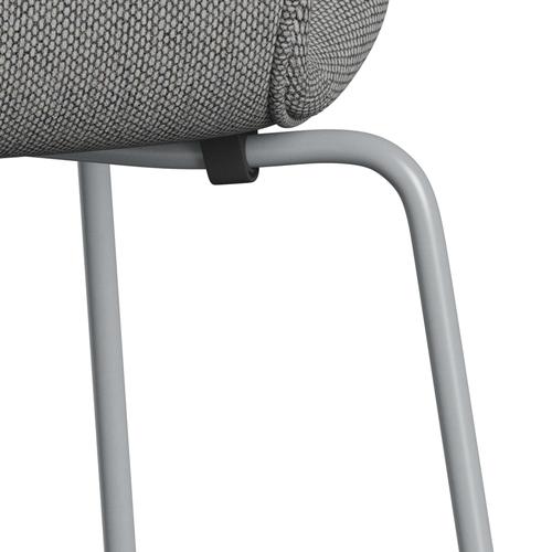 [product_category]-Fritz Hansen 3107 Chair Full Upholstery, Silver Grey/Re Wool Wool White/Natural-Fritz Hansen-3107FU-REW108-SIGREY-FRI-7