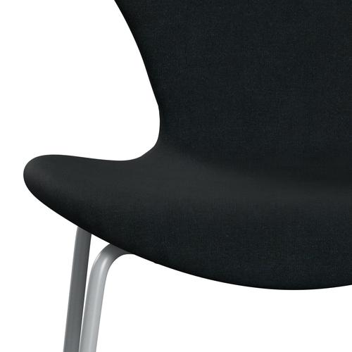 [product_category]-Fritz Hansen 3107 Chair Full Upholstery, Silver Grey/Remix Black (Rem196)-Fritz Hansen-3107FU-REM196-SIGREY-FRI-6