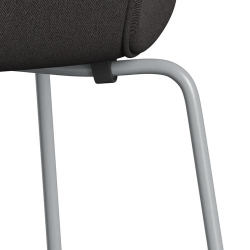 [product_category]-Fritz Hansen 3107 Chair Full Upholstery, Silver Grey/Remix Black (Rem276)-Fritz Hansen-3107FU-REM276-SIGREY-FRI-7