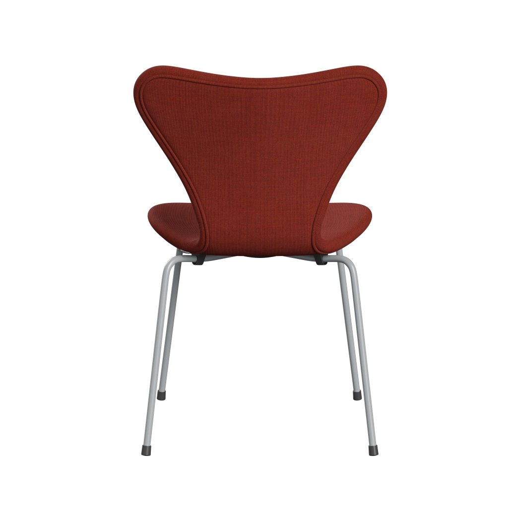 [product_category]-Fritz Hansen 3107 Chair Full Upholstery, Silver Grey/Remix Terracotta-Fritz Hansen-3107FU-REM653-SIGREY-FRI-4