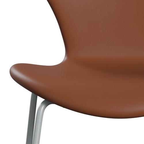 [product_category]-Fritz Hansen 3107 Chair Full Upholstery, Silver Grey/Soft Cognac-Fritz Hansen-3107FU-SOTAN-SIGREY-FRI-6