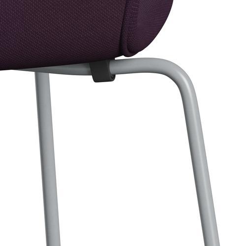 [product_category]-Fritz Hansen 3107 Chair Full Upholstery, Silver Grey/Steelcut Medium Violet-Fritz Hansen-3107FU-STI625-SIGREY-FRI-7