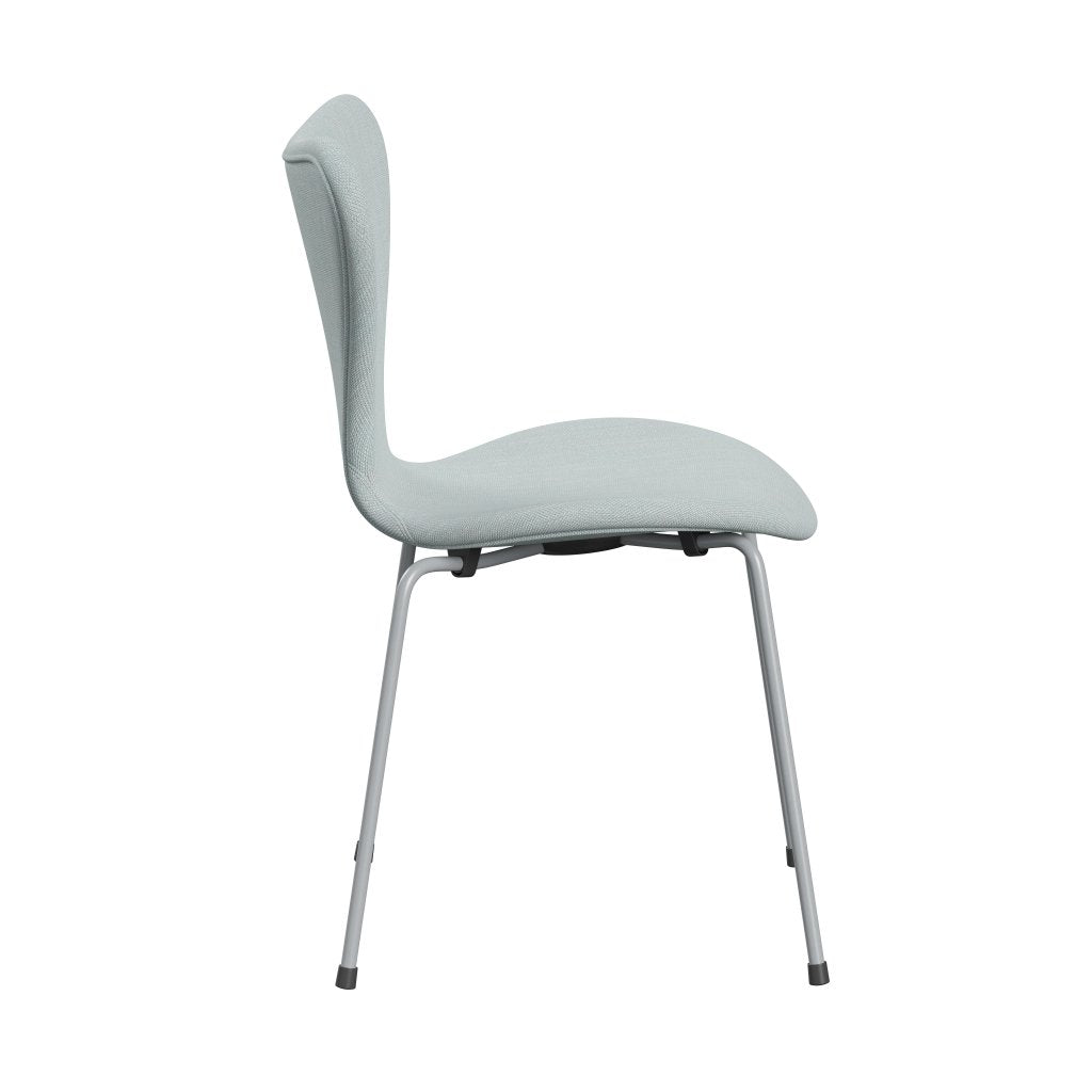 [product_category]-Fritz Hansen 3107 Chair Full Upholstery, Silver Grey/Sunniva 2 White/Light Blue-Fritz Hansen-3107FU-SV723-SIGREY-FRI-3