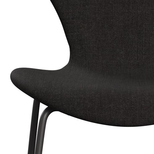 [product_category]-Fritz Hansen 3107 Chair Full Upholstery, Warm Graphite/Canvas Black-Fritz Hansen-3107FU-CA0174-WARGRA-FRI-6