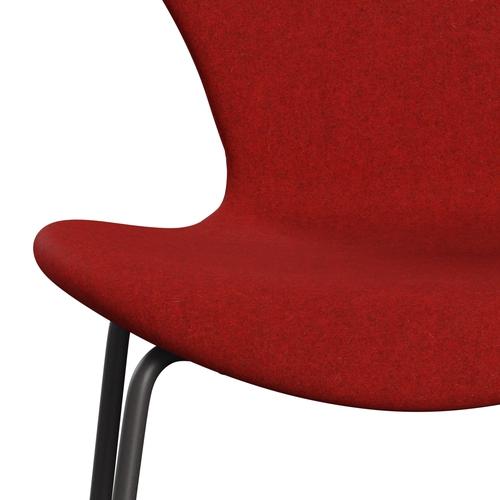 [product_category]-Fritz Hansen 3107 Chair Full Upholstery, Warm Graphite/Divina Melange Red-Fritz Hansen-3107FU-DIM557-WARGRA-FRI-6