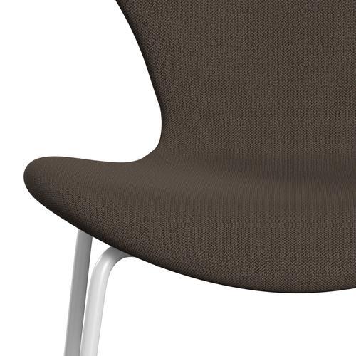 [product_category]-Fritz Hansen 3107 Chair Full Upholstery, White/Capture Brown/Green-Fritz Hansen-3107FU-CP6301-DRWH-FRI-6