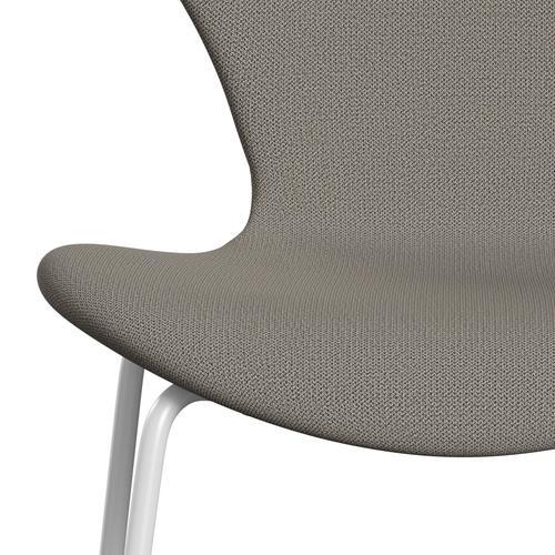 [product_category]-Fritz Hansen 3107 Chair Full Upholstery, White/Capture Warm Grey-Fritz Hansen-3107FU-CP4401-DRWH-FRI-6