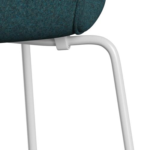 [product_category]-Fritz Hansen 3107 Chair Full Upholstery, White/Divina Md Turquoise Dark-Fritz Hansen-3107FU-DMD843-DRWH-FRI-7