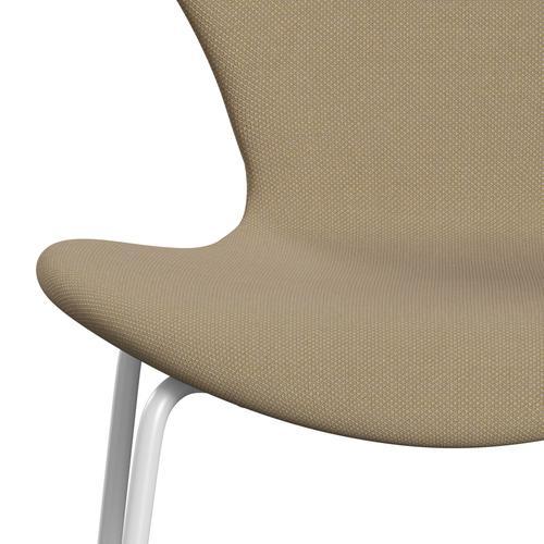 [product_category]-Fritz Hansen 3107 Chair Full Upholstery, White/Steelcut Trio Soft Yellow-Fritz Hansen-3107FU-STR236-DRWH-FRI-6