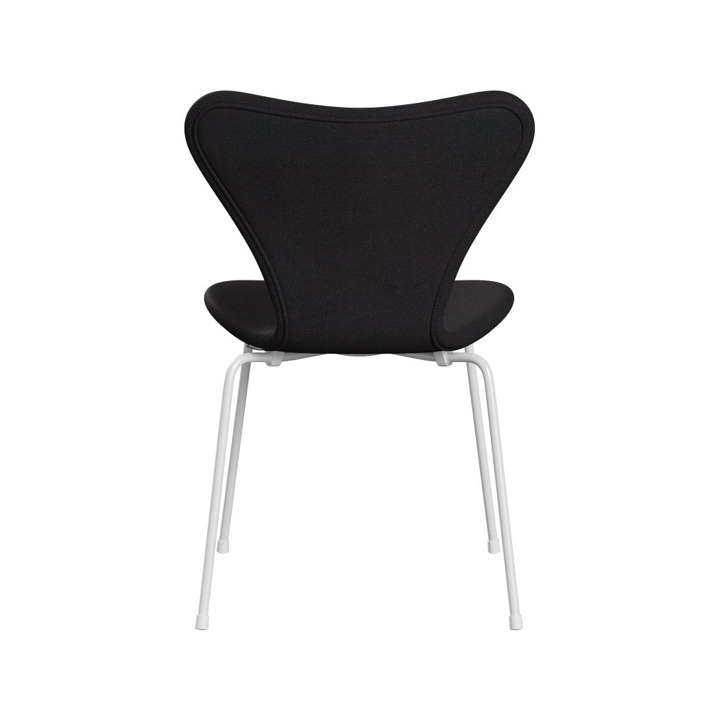 [product_category]-Fritz Hansen 3107 Chair Full Upholstery, White/Sunniva 2 Black (Sv683)-Fritz Hansen-3107FU-SV683-DRWH-FRI-4