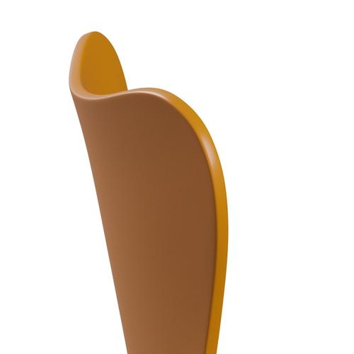 [product_category]-Fritz Hansen 3107 Chair Unupholstered, Brown Bronze/Lacquered Burnt Yellow-Fritz Hansen-3107-LA470-DBPC-FRI-5