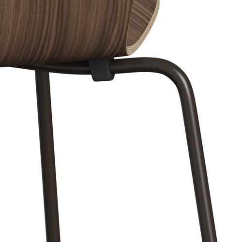 [product_category]-Fritz Hansen 3107 Chair Unupholstered, Brown Bronze/Walnut Veneer Natural-Fritz Hansen-3107-WAL001-DBPC-FRI-7