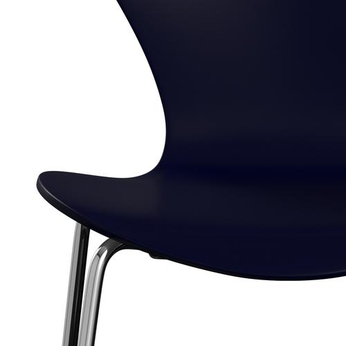 [product_category]-Fritz Hansen 3107 Chair Unupholstered, Chrome/Lacquered Midnight Blue-Fritz Hansen-3107-LA890-CST-FRI-6