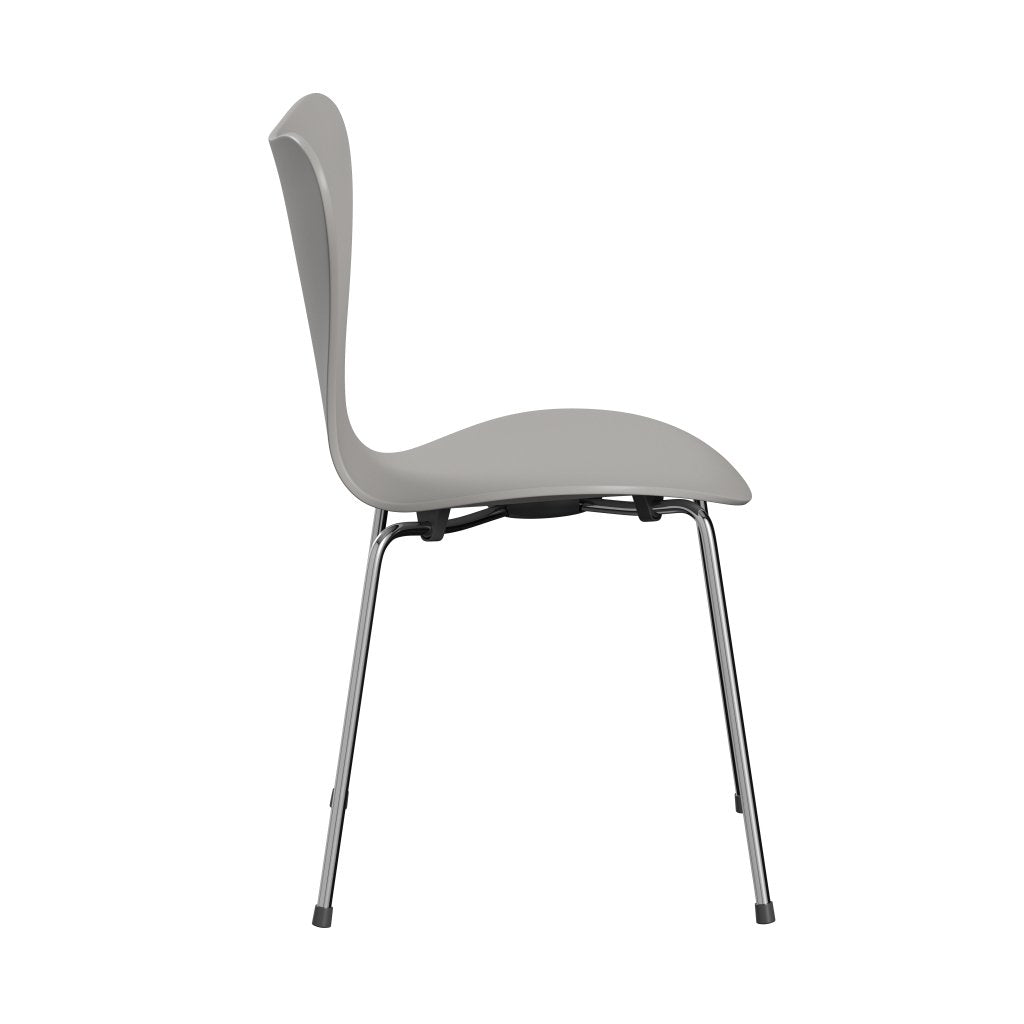 [product_category]-Fritz Hansen 3107 Chair Unupholstered, Chrome/Lacquered Nine Grey-Fritz Hansen-3107-LA150-CST-FRI-3