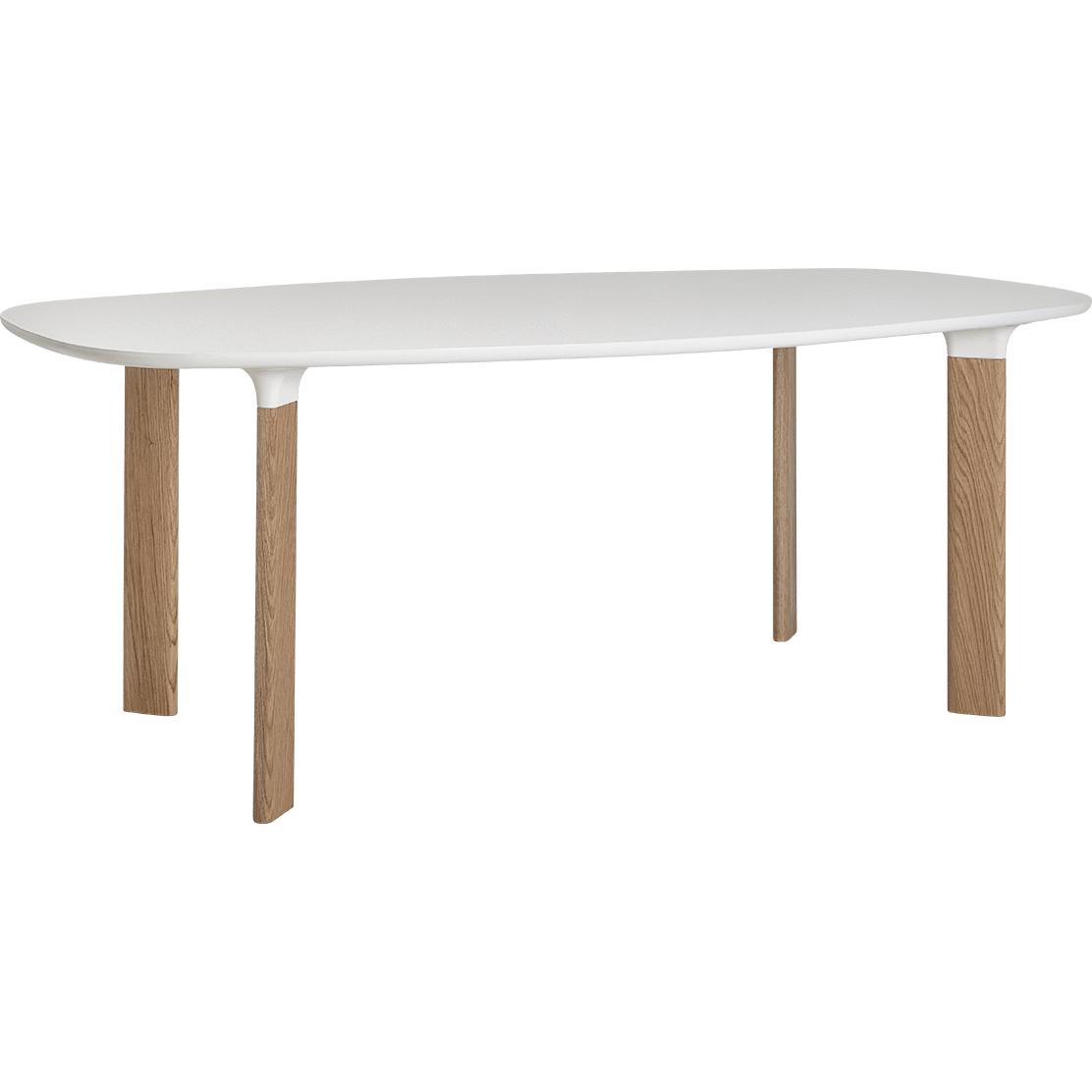 [product_category]-Fritz Hansen Analog Table 185 Cm, White Laminate / Oak Wood-Fritz Hansen-JH63-white/oak-FRI-1