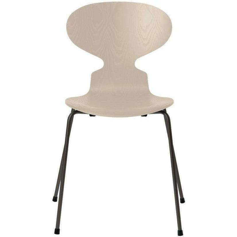 Fritz Hansen Ant Chair Dyed Ash Light Beige Bowl, Warm Graphite Base