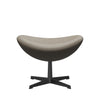 Fritz Hansen Das Ei Footstool Leather, Black/Essential Light Grey