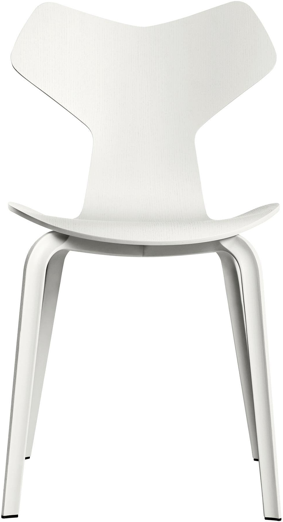 Fritz Hansen Grand Prix Chair Coloured Ash Wooden Legs, White