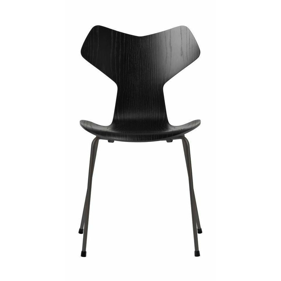 Fritz Hansen Grand Prix Chair Dyed Ash Black Shell, Warm Graphite Base