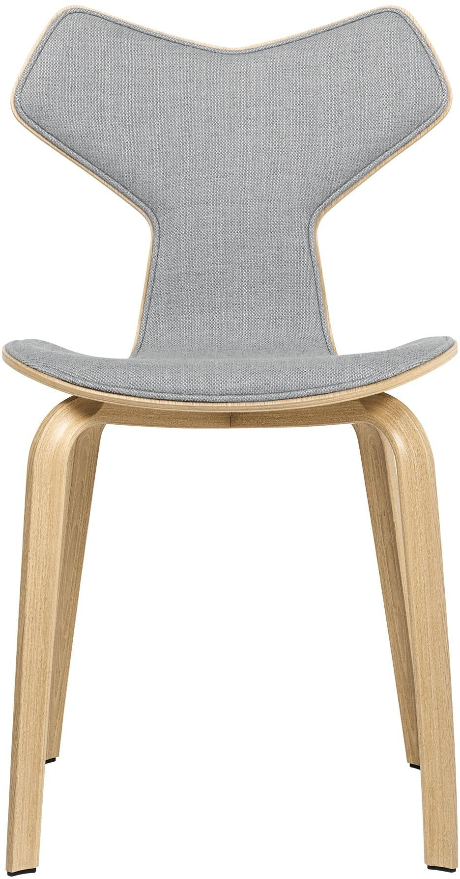 Fritz Hansen Grand Prix Chair Front čalounění, Hallingdal Grey/Oak