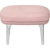 Fritz Hansen Jh11 Ro Footstoll Aluminium, Steelcut Pink/ Canvas Pink