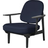  Jh97 Fred Lounge Chair Black Ash tmavě modrá