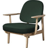  Jh97 Fred Lounge Chair Lacquered Oak Green