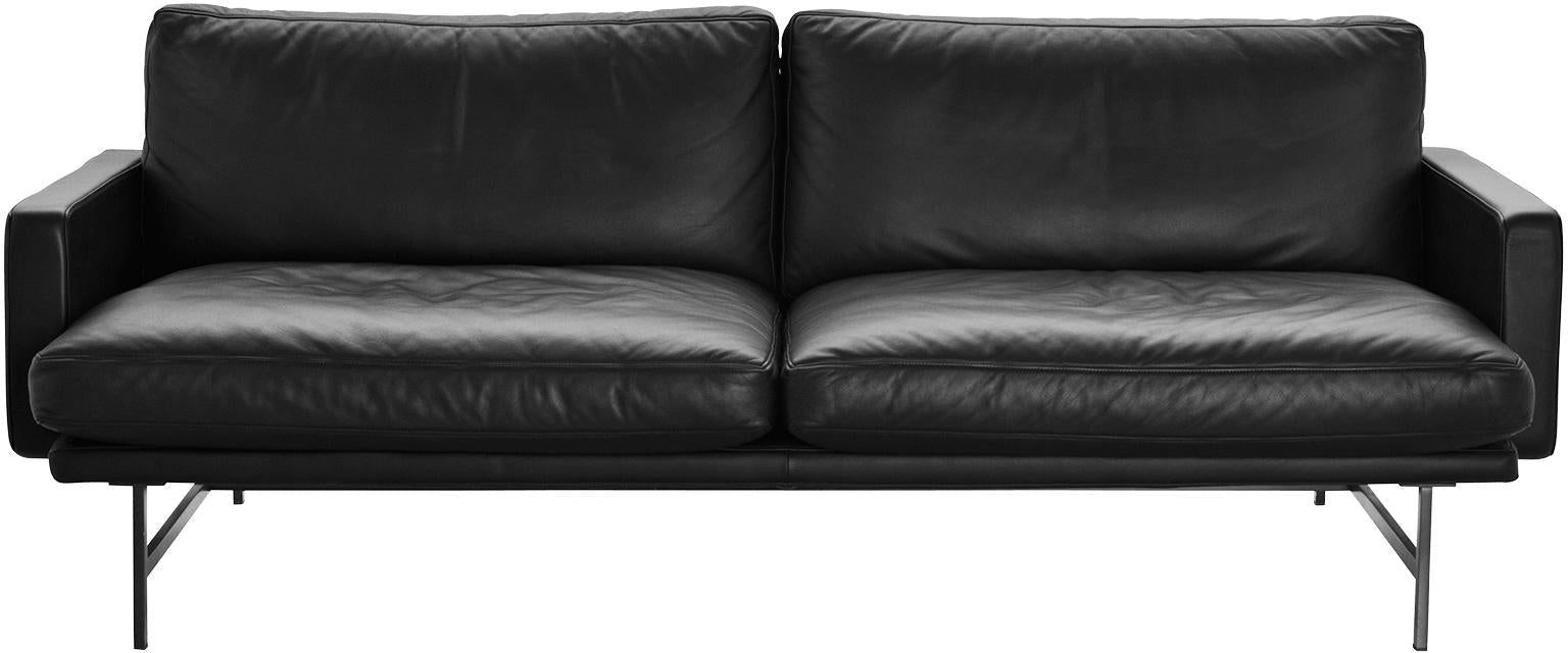 Fritz Hansen Lissoni Sofa Leather 2 Osoby, Elegance Black