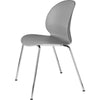 Fritz Hansen N02 Recycle Chair Chromed Steel 4 legged, šedá