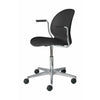 Fritz Hansen N02 Recycle Swivel Armchair, Black/Polished Aluminium