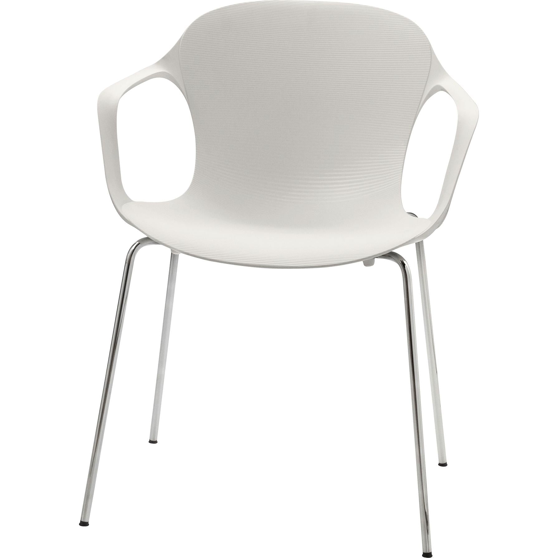 Fritz Hansen Nap Armchair Steel, Milk White