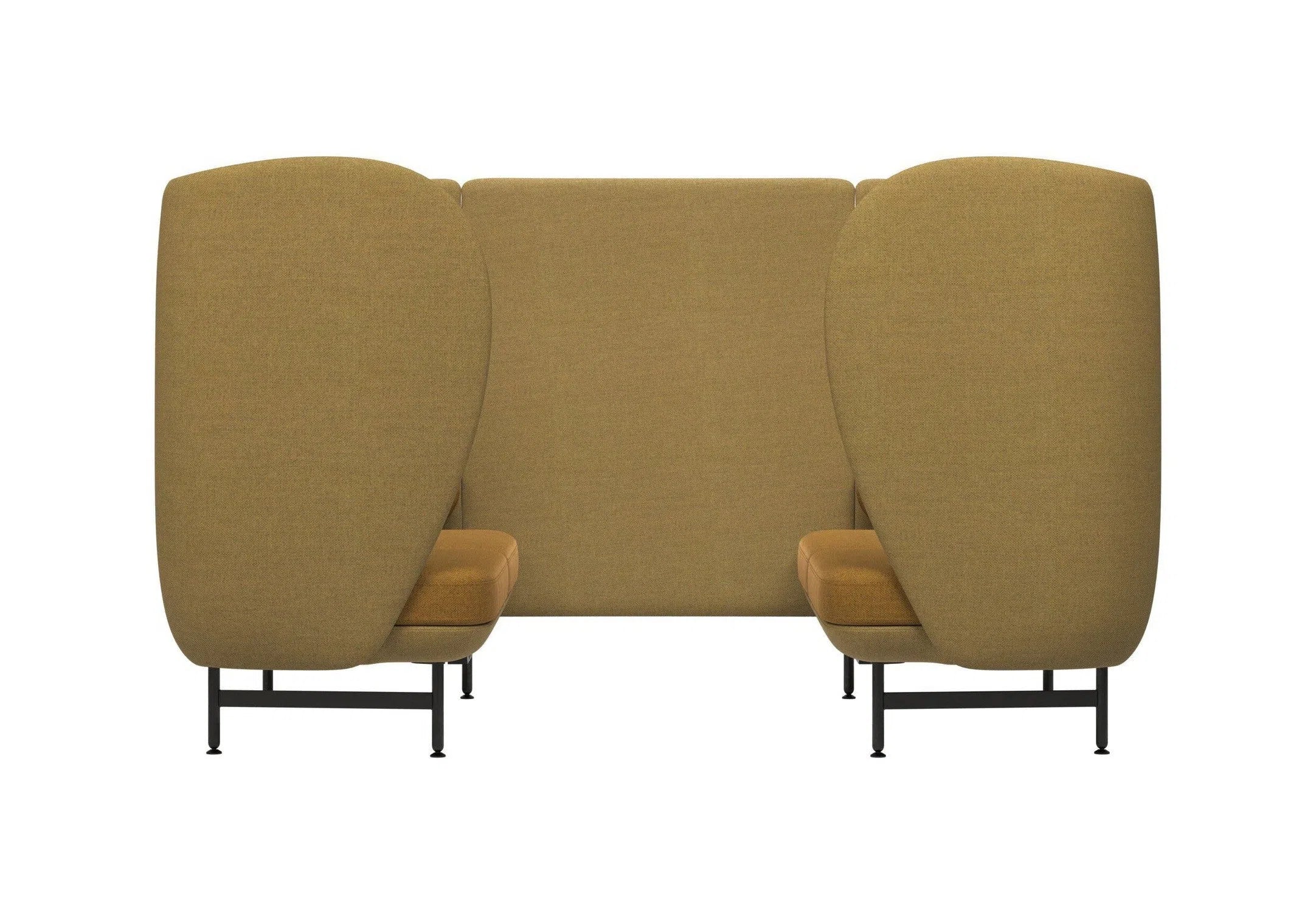 Fritz Hansen Plenum Cabin 4-seater Sofa, Re-wool Golden Yellow/Safron