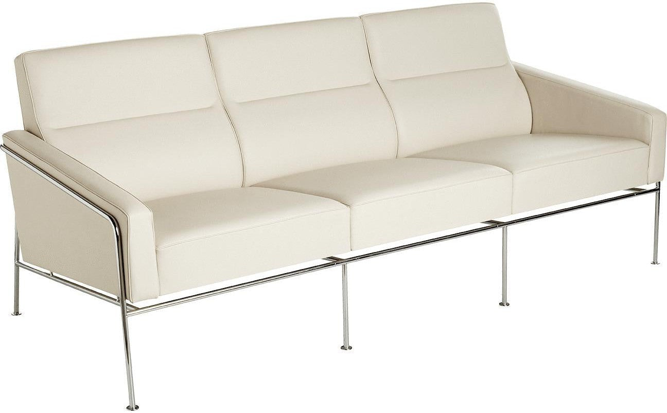 Fritz Hansen Series 3300 SOFA 3 Osoby, kožená bílá