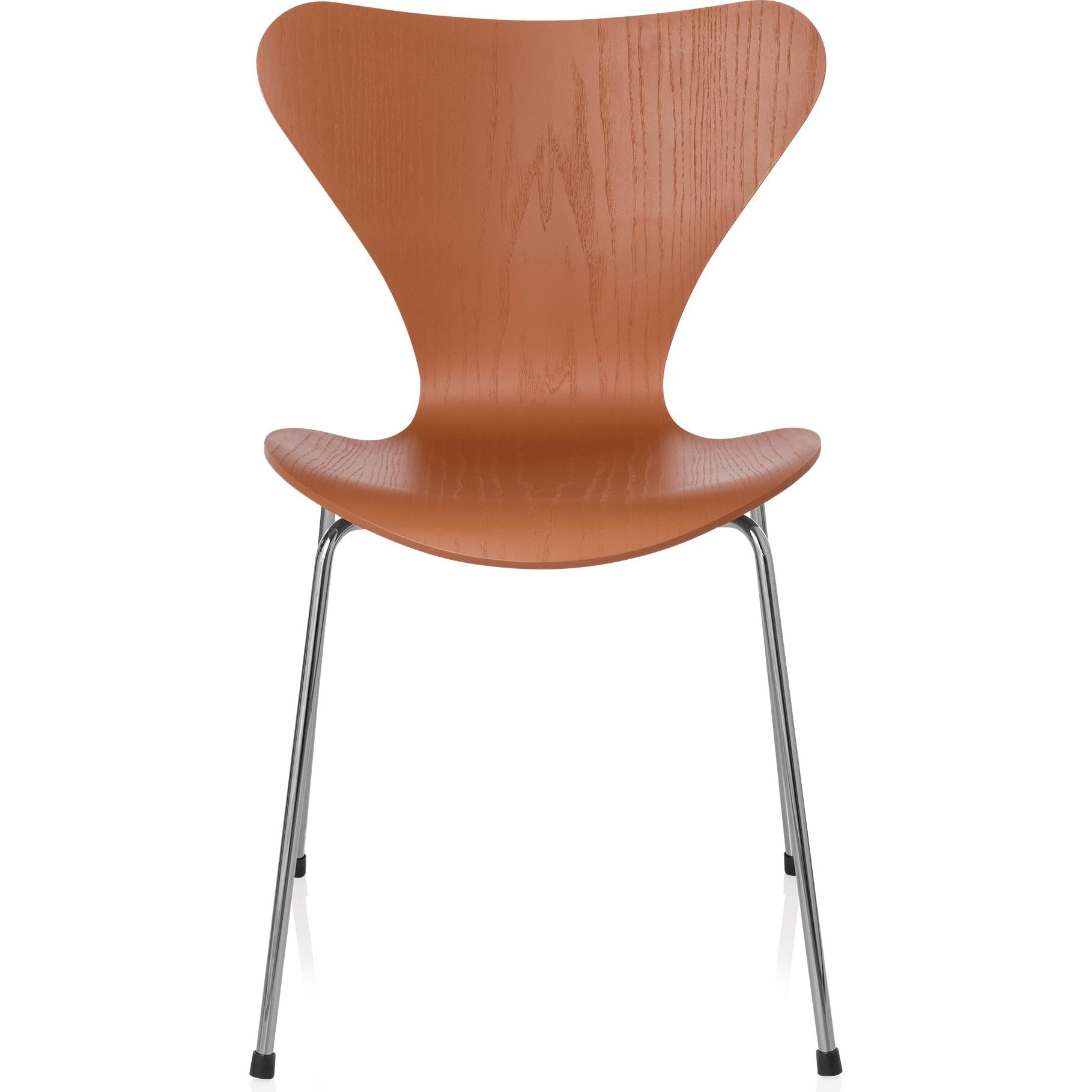 Fritz Hansen Series 7 židle barevný popel, Chevalier Orange