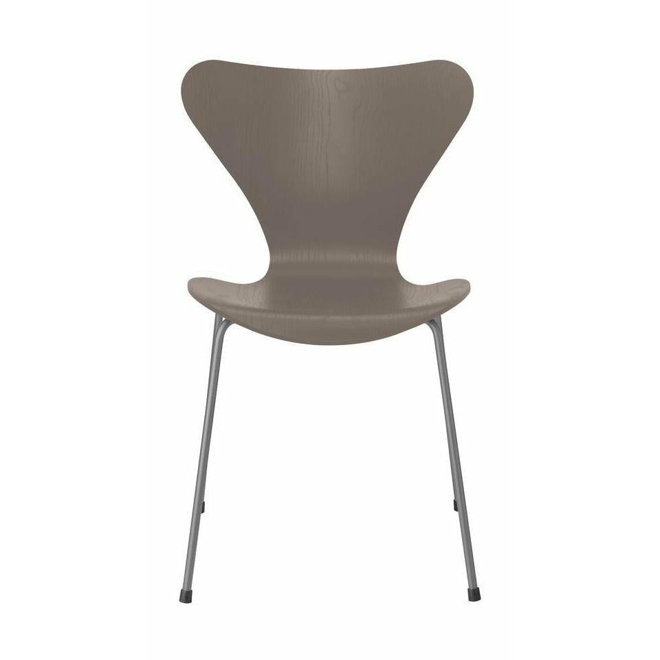 Fritz Hansen Series 7 Chair Colored Ash Deep Clay Bowl, Silver Grey Base