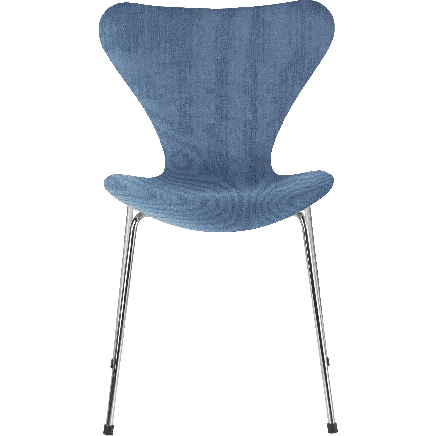 Fritz Hansen Series 7 Chair Full Upholstery Fabric Christianshavn, Light Blue Uni