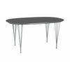 Fritz Hansen Super Ellipse Dining Table 100x150 Cm, Grey/Silver Grey