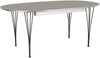 Fritz Hansen Super Ellipse Extendable Table Chrome 120 X180/300 Cm, Grey Laminate