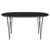 Fritz Hansen Superellipse Dining Table Brown Bronze/Black Fenix Laminates, 150x100 Cm