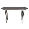 Fritz Hansen Superellipse Dining Table Brown Bronze/Grey Fenix Laminates, 135x90 Cm