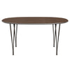 Fritz Hansen Superellipse Dining Table Brown Bronze/Walnut Veneer, 150x100 Cm