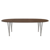 Fritz Hansen Superellipse Dining Table Brown Bronze/Walnut Veneer With Walnut Table Edge, 240x120 Cm