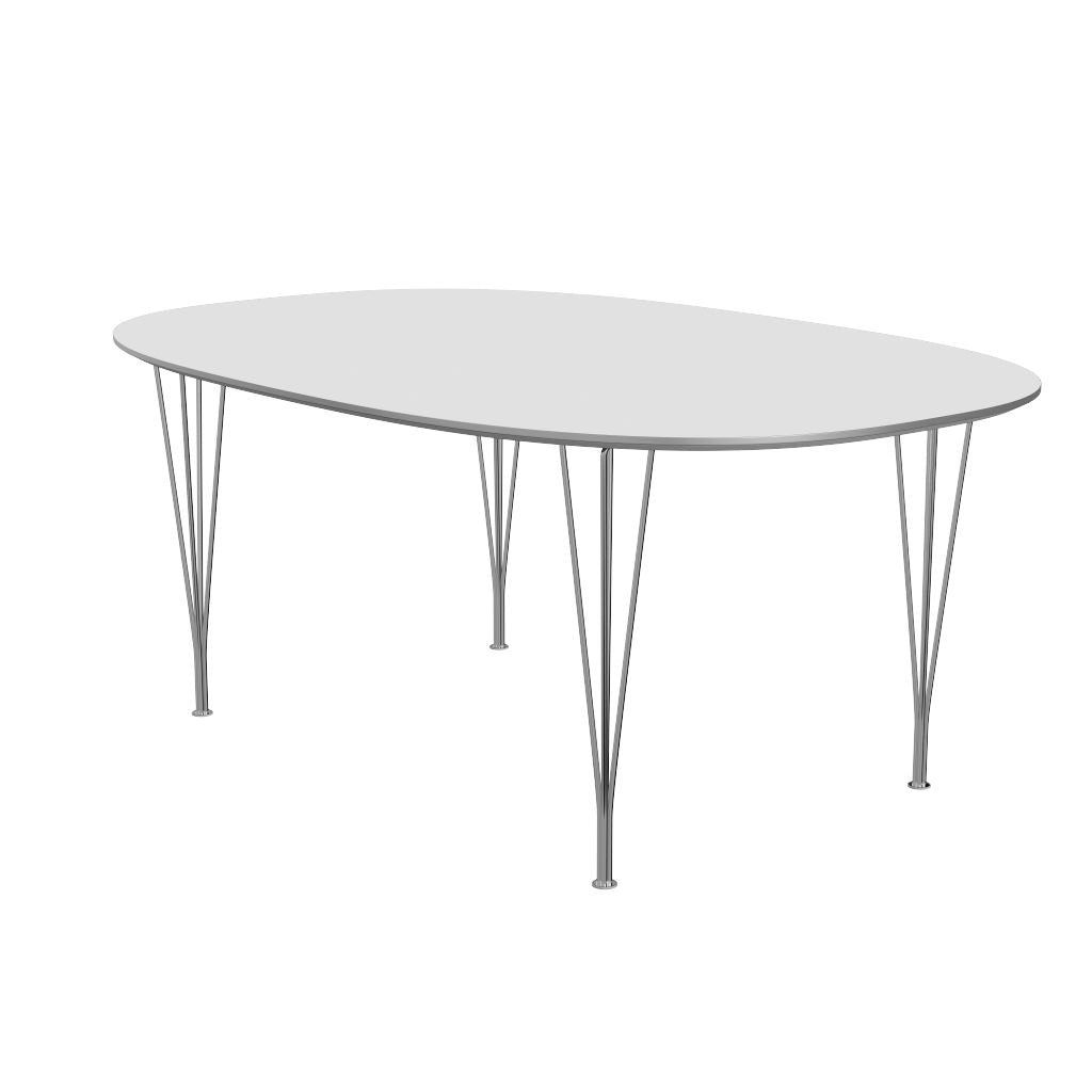 [product_category]-Fritz Hansen Superellipse Dining Table Chrome/White Veneer, 120 X180 Cm-Fritz Hansen-B613-white-FRI-4